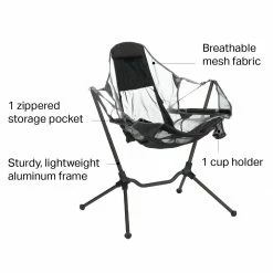 NEMO Equipment Inc. Camp Chairs Stargaze Luxury Recliner Camp Chair 65 NEMO Equipment Inc. Camp Chairs Stargaze Luxury Recliner Camp Chair -Primus Fashion Store GRA D9